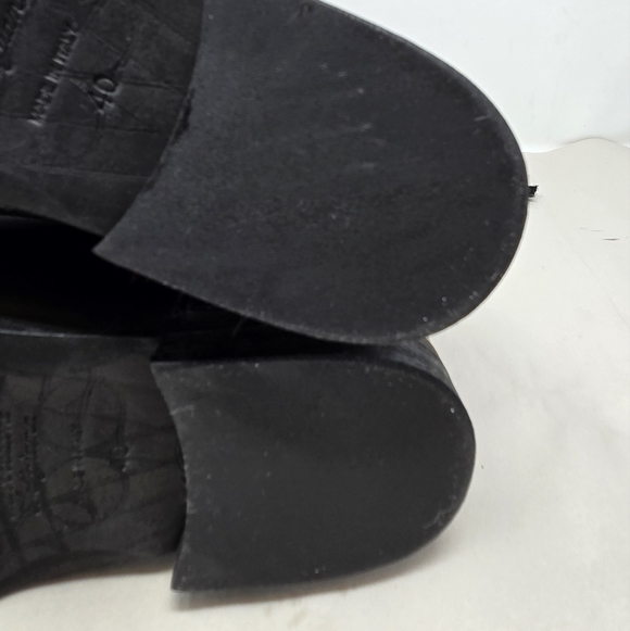 Lavorazione Artigiana Womens Riding Boots Sz 40=9 Black Italian Leather Tasseled - Picture 8 of 14